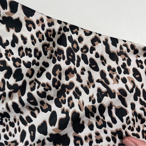 PRINCESS POLLY satin slit mini skirt in snow leopard print - Picture 8 of 10